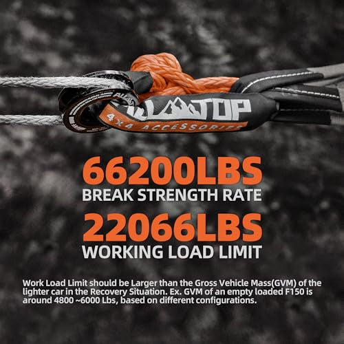 Soft Shackles-2PCS 3/4IN x24IN 66,200 Lbs