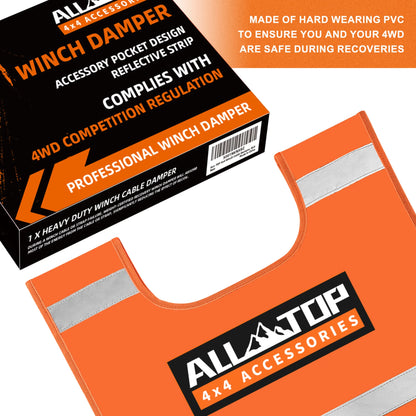 Safety Winch Cable Damper - Reflective - Orange