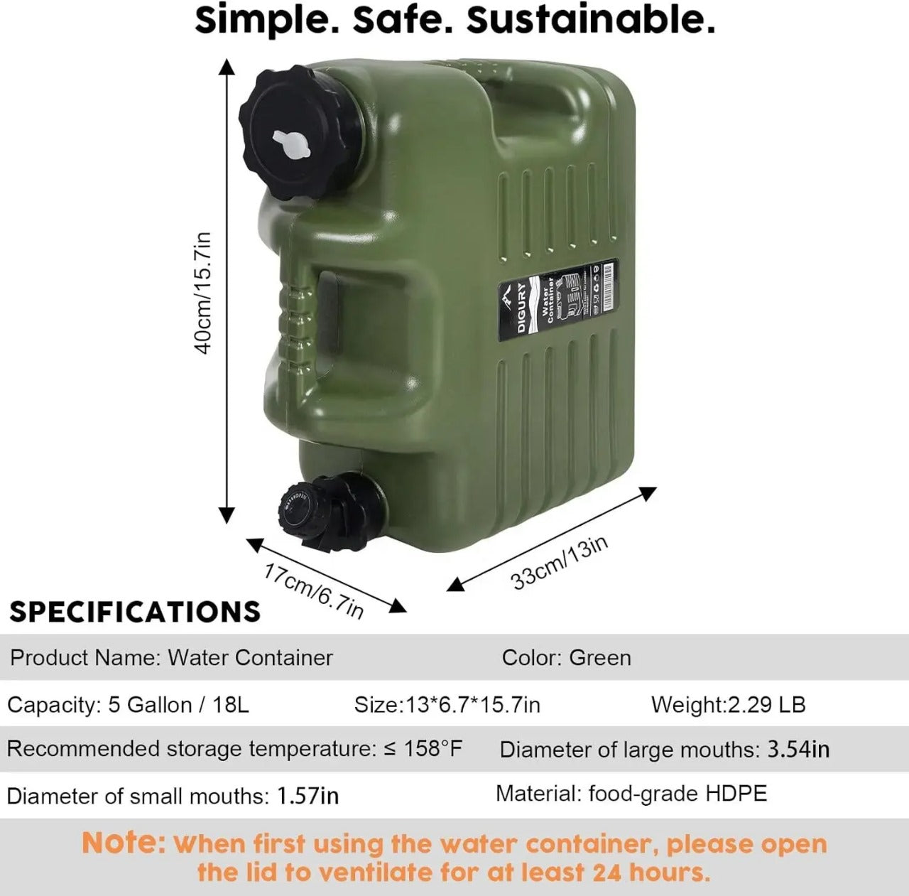 BPA FREE-Water Gallons