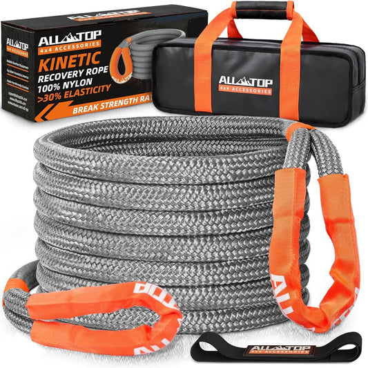 Kinetic Recovery Rope - 1in x 30ft - 48,000 Lbs -grey