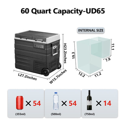 Alpicool - UD65 Dual Zone Portable Refrigerator