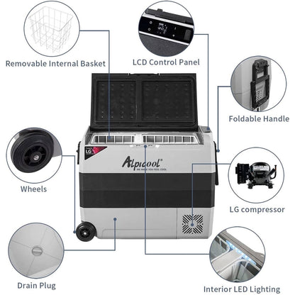 Alpicool - LGT60 Dual Zone Portable Refrigerator