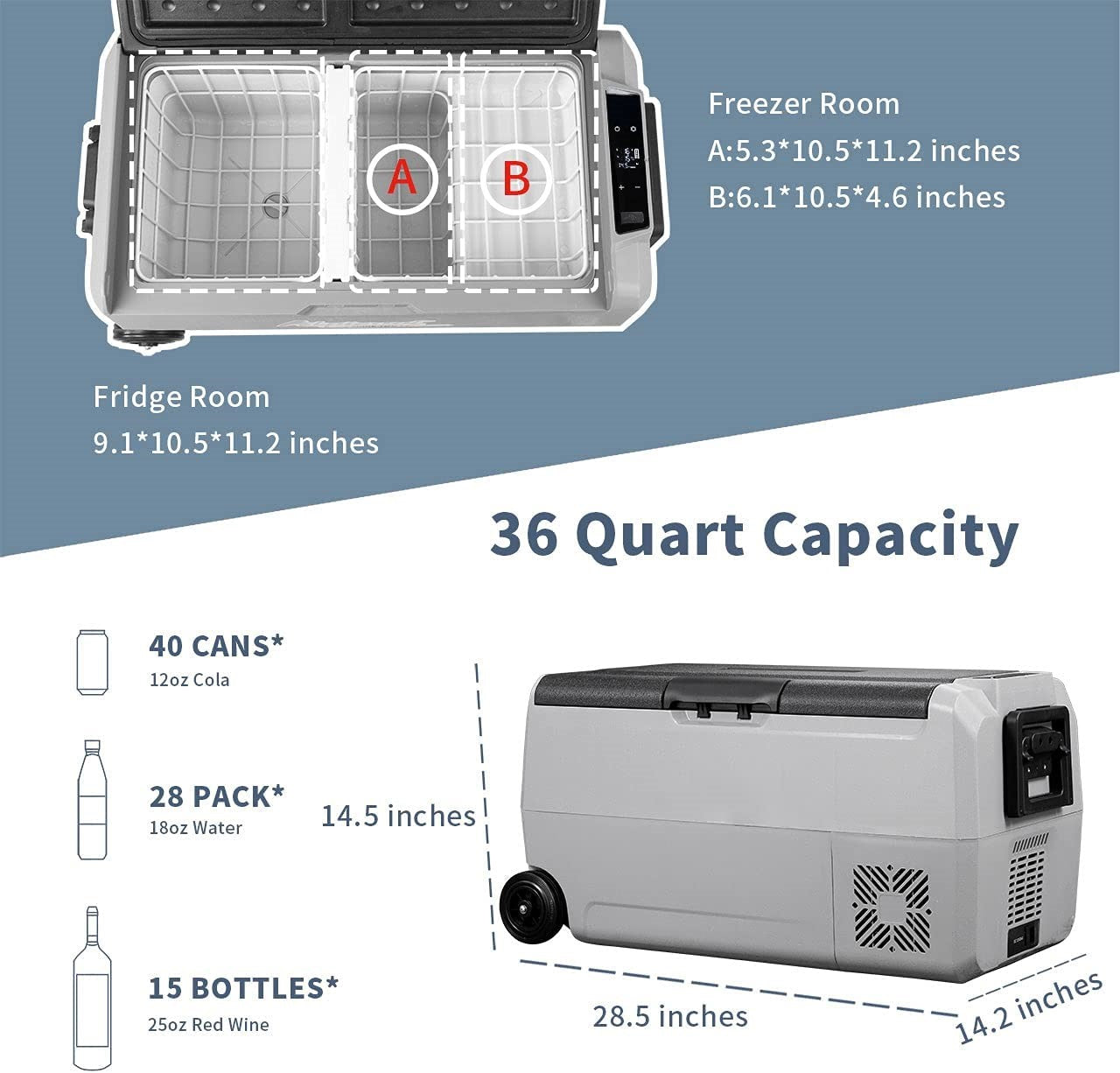 Alpicool - T36 Dual Zone Portable Refrigerator