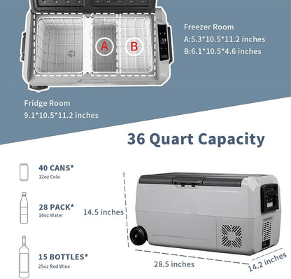 Alpicool - T36 Dual Zone Portable Refrigerator